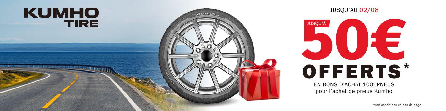Kumho Jusqu'&agrave; 50&euro; offerts