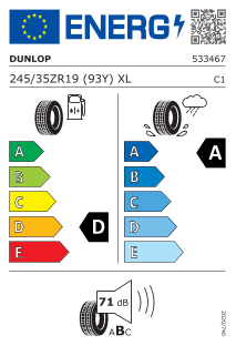 Pneu Dunlop Sport Maxx RT 245/35 ZR 19 93 Y XL