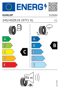Pneu Dunlop Sport Maxx RT 2 245/40 ZR 18 97 Y XL