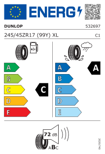 Pneu Dunlop Sport Maxx RT 2 245/45 ZR 17 99 Y XL