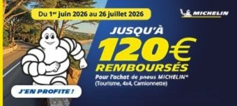 MICHELIN | Jusqu'à 120€ remboursés* 