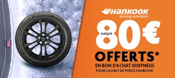 HANKOOK | Jusqu'à 80€ offerts*